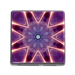 Abstract Glow Kaleidoscopic Light Memory Card Reader (square 5 Slot) by Ravend