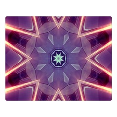 Abstract Glow Kaleidoscopic Light One Side Premium Plush Fleece Blanket (large) by Ravend