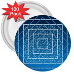 Network Social Abstract 3  Buttons (100 pack)  Front