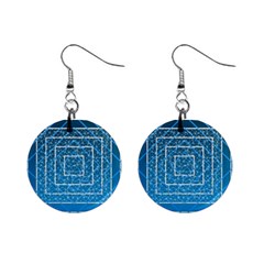 Network Social Abstract Mini Button Earrings