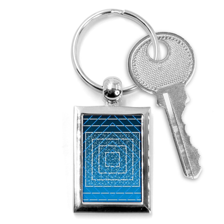 Network Social Abstract Key Chain (Rectangle)