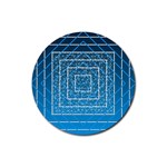 Network Social Abstract Rubber Coaster (Round) Front