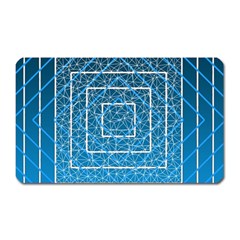 Network Social Abstract Magnet (Rectangular)