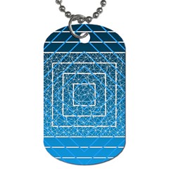 Network Social Abstract Dog Tag (One Side)