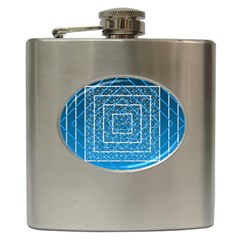 Network Social Abstract Hip Flask (6 oz)