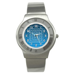 Network Social Abstract Stainless Steel Watch