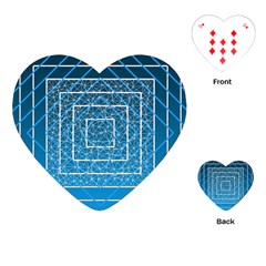 Network Social Abstract Playing Cards Single Design (heart) by Ravend