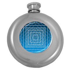 Network Social Abstract Round Hip Flask (5 oz)