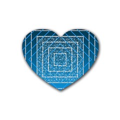 Network Social Abstract Rubber Coaster (Heart)