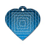 Network Social Abstract Dog Tag Heart (One Side) Front