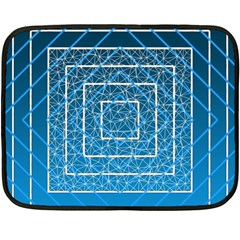 Network Social Abstract One Side Fleece Blanket (Mini)