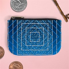 Network Social Abstract Mini Coin Purse