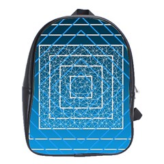 Network Social Abstract School Bag (Large)