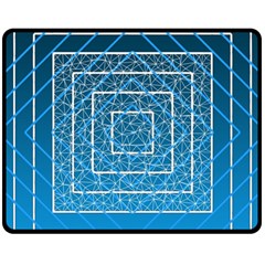 Network Social Abstract One Side Fleece Blanket (Medium)