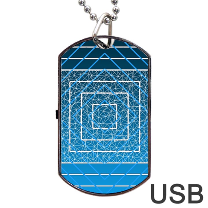 Network Social Abstract Dog Tag USB Flash (Two Sides)