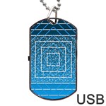 Network Social Abstract Dog Tag USB Flash (Two Sides) Back