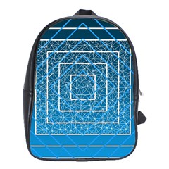 Network Social Abstract School Bag (XL)