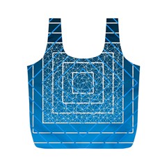 Network Social Abstract Full Print Recycle Bag (M)