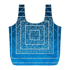 Network Social Abstract Full Print Recycle Bag (L)