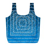 Network Social Abstract Full Print Recycle Bag (L) Front