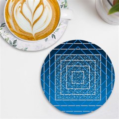 Network Social Abstract UV Print Round Tile Coaster