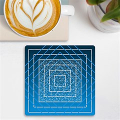 Network Social Abstract UV Print Square Tile Coaster 