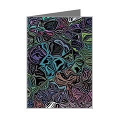 Background Pattern Texture Design Mini Greeting Card by Ravend