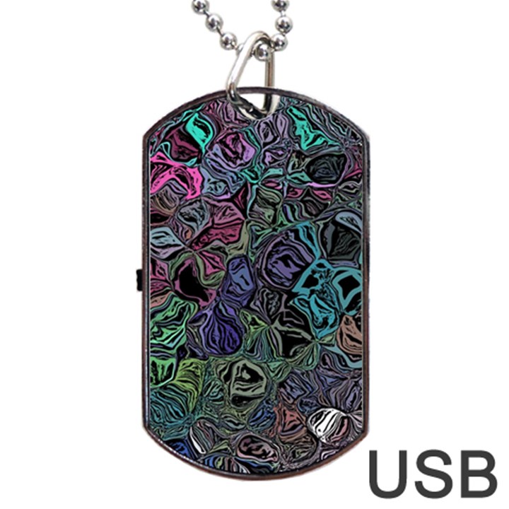 Background Pattern Texture Design Dog Tag USB Flash (One Side)