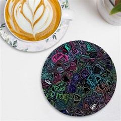 Background Pattern Texture Design Uv Print Round Tile Coaster by Ravend