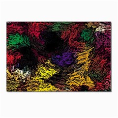 Abstract Painting Colorful Postcards 5  X 7  (pkg Of 10) by Ravend