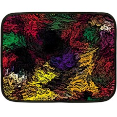 Abstract Painting Colorful One Side Fleece Blanket (mini) by Ravend