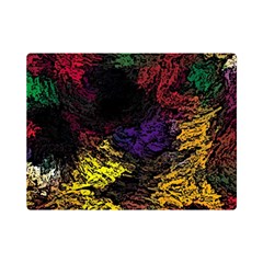 Abstract Painting Colorful One Side Premium Plush Fleece Blanket (mini) by Ravend