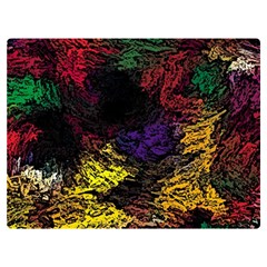 Abstract Painting Colorful One Side Premium Plush Fleece Blanket (extra Small) by Ravend