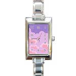 Sky Nature Sunset Clouds Space Fantasy Sunrise Rectangle Italian Charm Watch Front