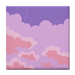 Sky Nature Sunset Clouds Space Fantasy Sunrise Tile Coaster