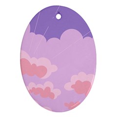 Sky Nature Sunset Clouds Space Fantasy Sunrise Ornament (oval)