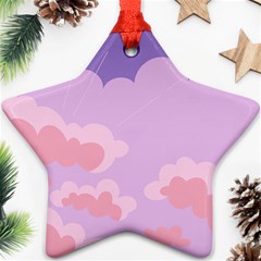 Sky Nature Sunset Clouds Space Fantasy Sunrise Ornament (Star)