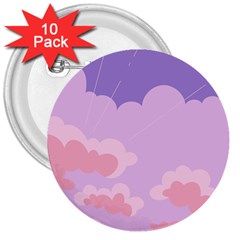 Sky Nature Sunset Clouds Space Fantasy Sunrise 3  Buttons (10 pack) 