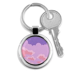 Sky Nature Sunset Clouds Space Fantasy Sunrise Key Chain (Round)