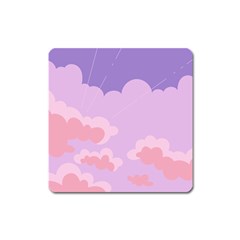 Sky Nature Sunset Clouds Space Fantasy Sunrise Square Magnet