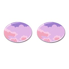 Sky Nature Sunset Clouds Space Fantasy Sunrise Cufflinks (oval) by Ravend