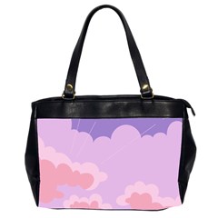 Sky Nature Sunset Clouds Space Fantasy Sunrise Oversize Office Handbag (2 Sides)