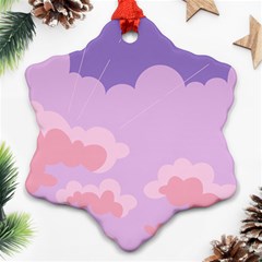 Sky Nature Sunset Clouds Space Fantasy Sunrise Ornament (Snowflake)