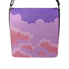 Sky Nature Sunset Clouds Space Fantasy Sunrise Flap Closure Messenger Bag (l) by Ravend