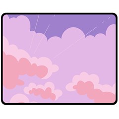 Sky Nature Sunset Clouds Space Fantasy Sunrise Fleece Blanket (Medium)