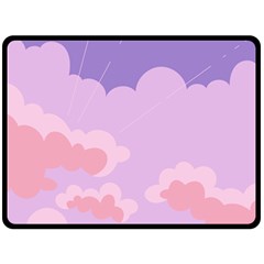 Sky Nature Sunset Clouds Space Fantasy Sunrise Fleece Blanket (Large)