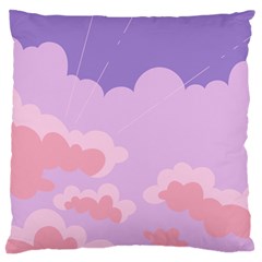 Sky Nature Sunset Clouds Space Fantasy Sunrise Large Premium Plush Fleece Cushion Case (One Side)