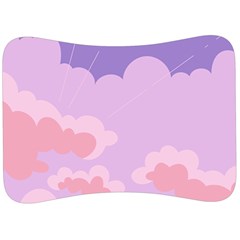 Sky Nature Sunset Clouds Space Fantasy Sunrise Velour Seat Head Rest Cushion by Ravend