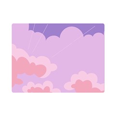 Sky Nature Sunset Clouds Space Fantasy Sunrise One Side Premium Plush Fleece Blanket (Mini)