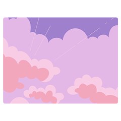 Sky Nature Sunset Clouds Space Fantasy Sunrise One Side Premium Plush Fleece Blanket (Extra Small)